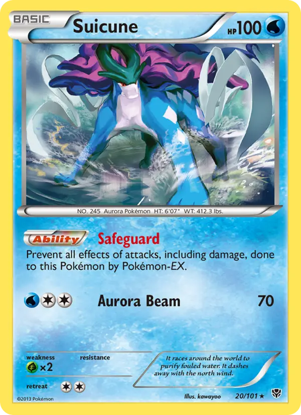Suicune, Pokémon card