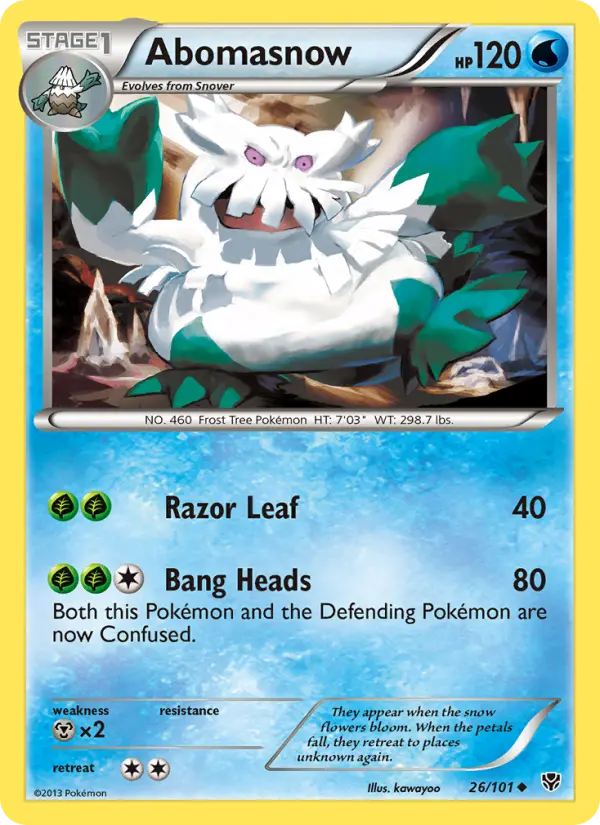 Abomasnow, Pokémon card