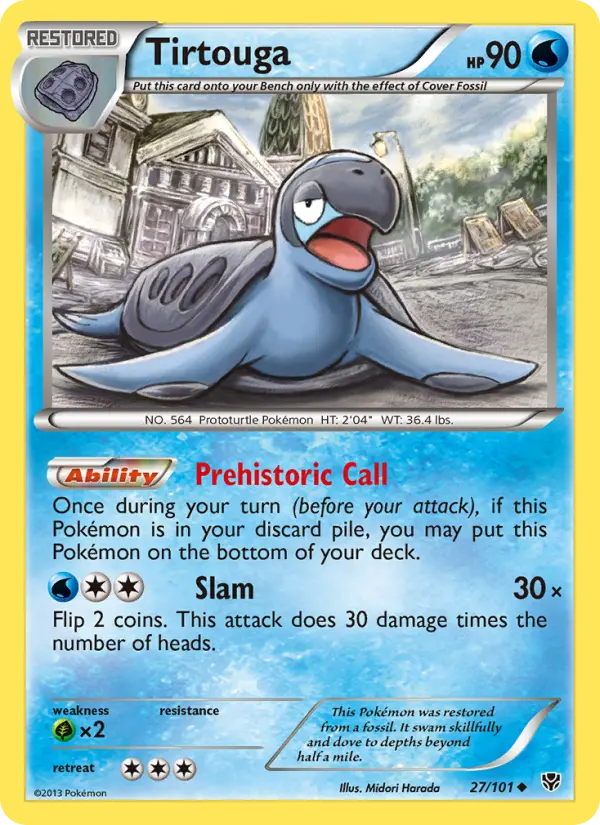 Tirtouga, Pokémon card