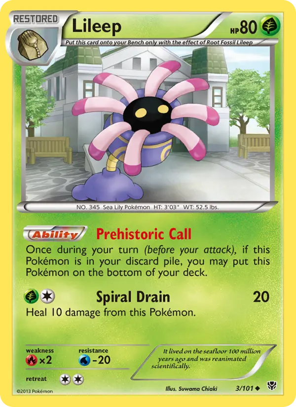 Lileep, Pokémon card