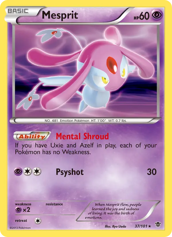 Mesprit, Pokémon card