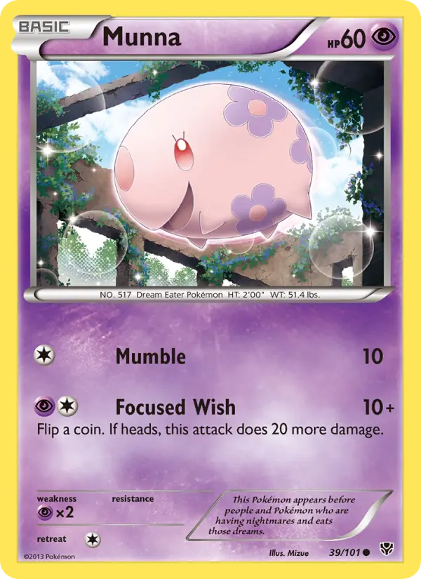 Munna, Pokémon card