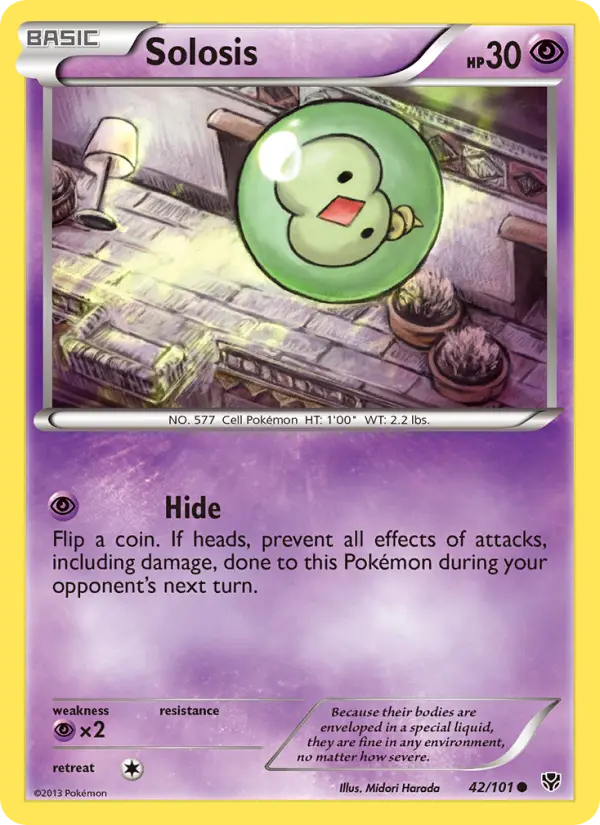 Solosis, Pokémon card