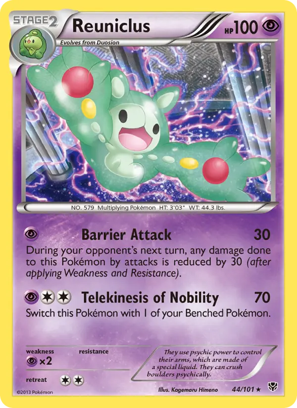 Reuniclus, Pokémon card
