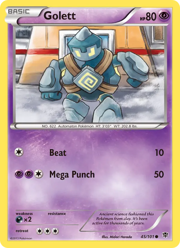Golett, Pokémon card