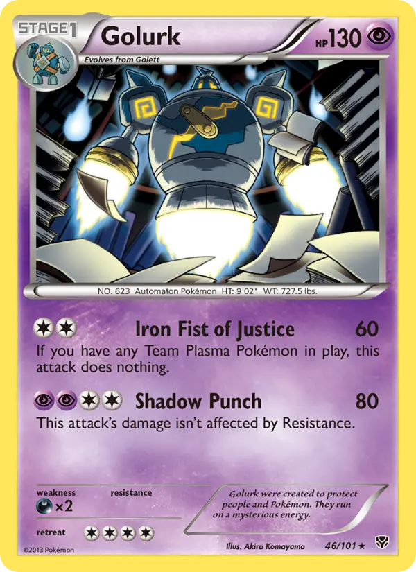 Golurk, Pokémon card