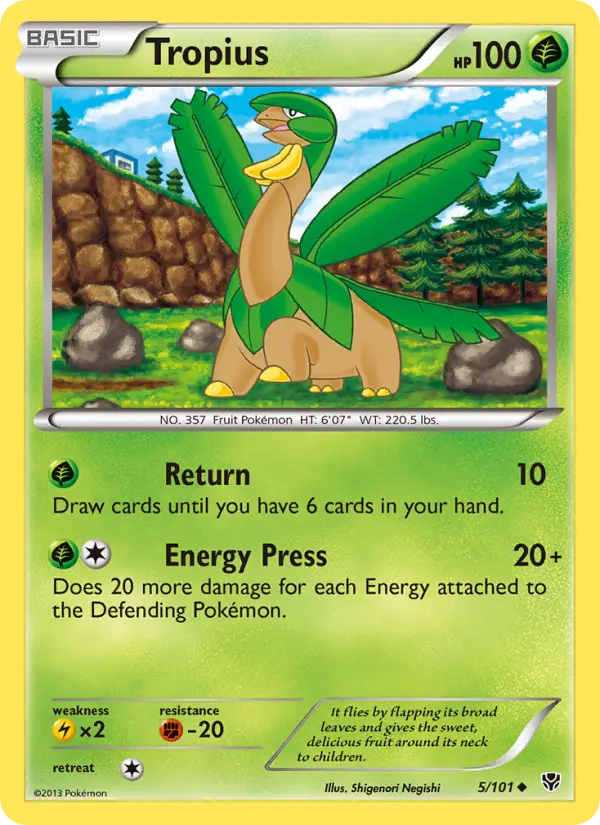 Tropius, Pokémon card