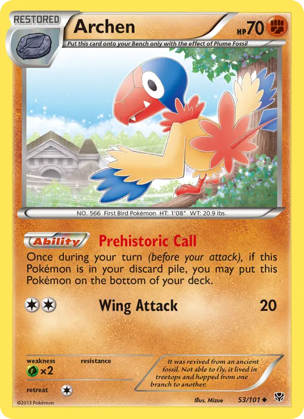 Archen, Pokémon card