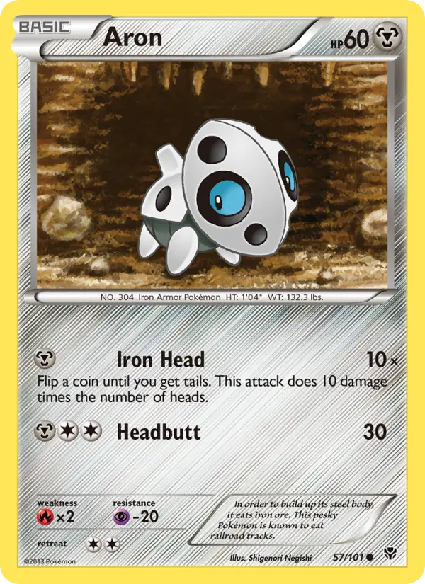 Aron, Pokémon card