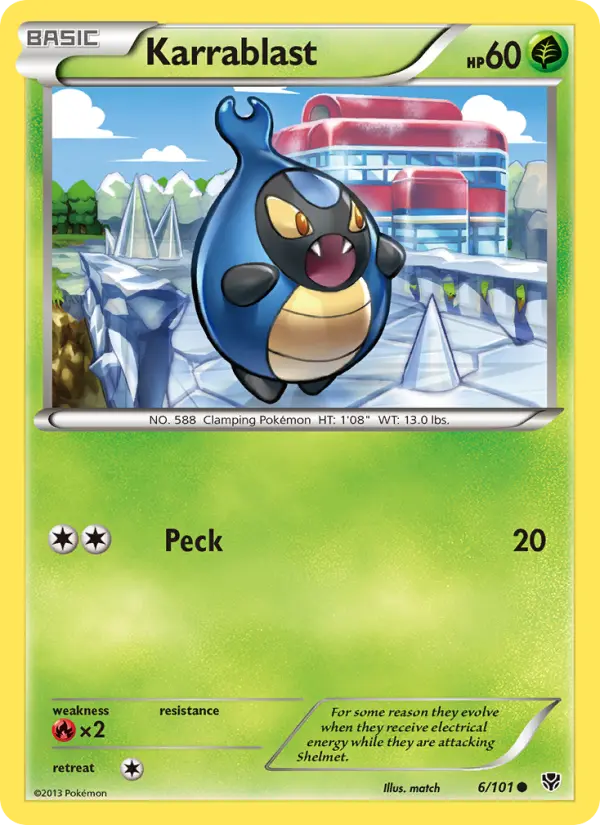 Karrablast, Pokémon card