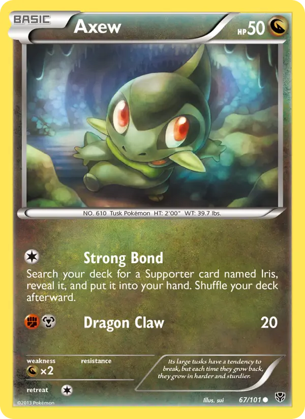 Axew, Pokémon card