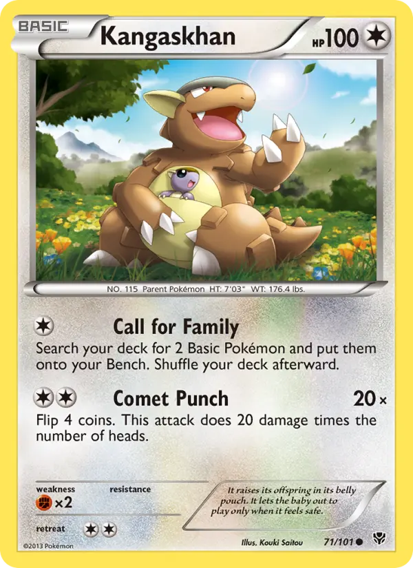 Kangaskhan, Pokémon card