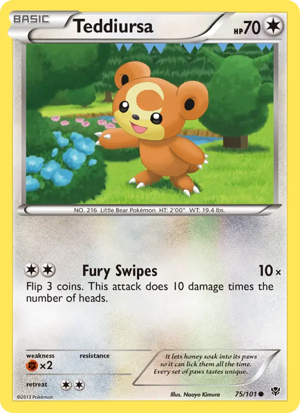 Teddiursa, Pokémon card