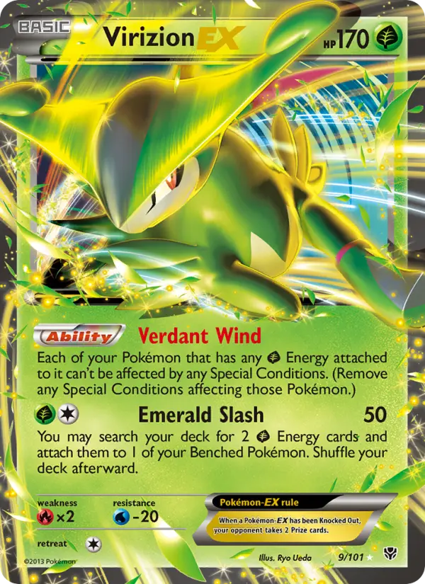 Virizion-EX, Pokémon card
