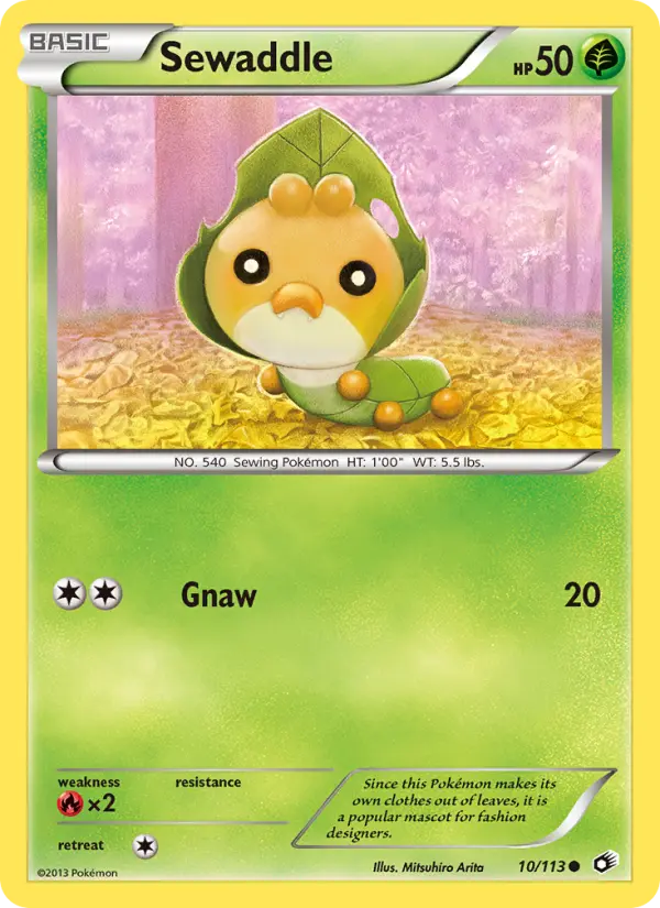 Sewaddle, Pokémon card