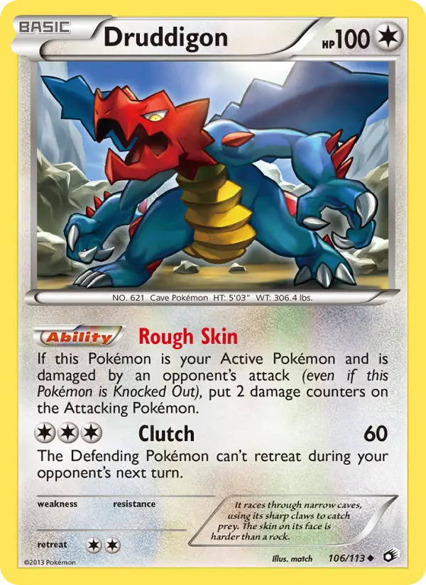 Druddigon, Pokémon card