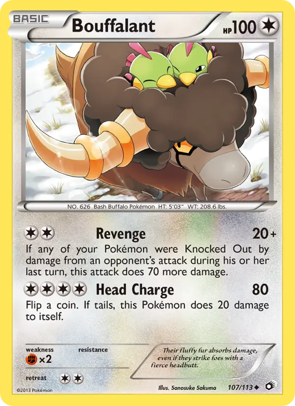 Bouffalant, Pokémon card