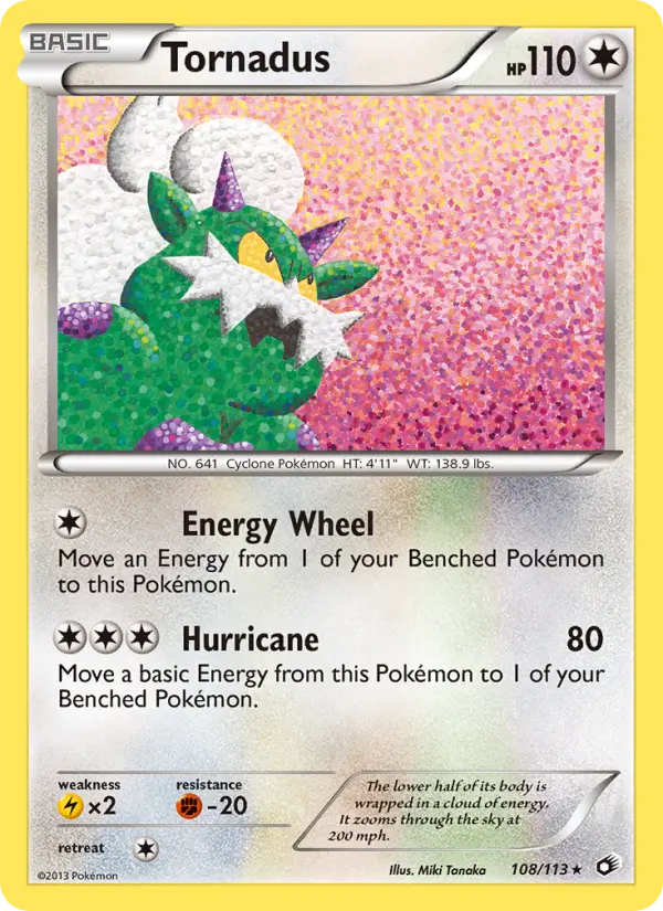 Tornadus, Pokémon card