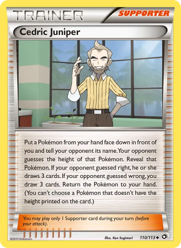 Cedric Juniper, Pokémon card