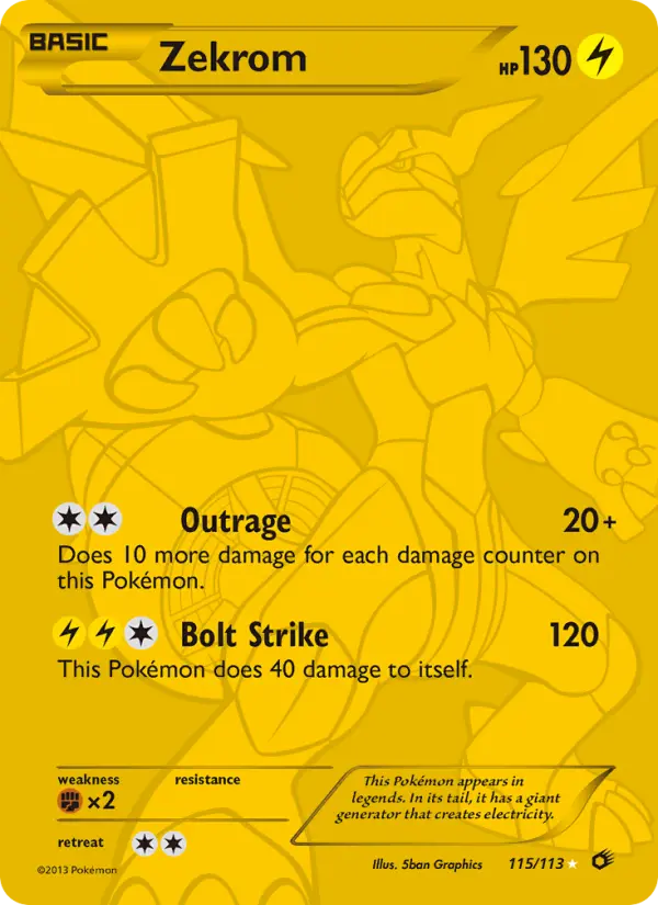 Zekrom, Pokémon card