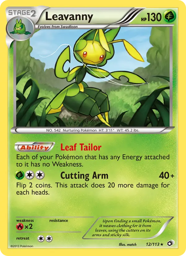 Leavanny, Pokémon card