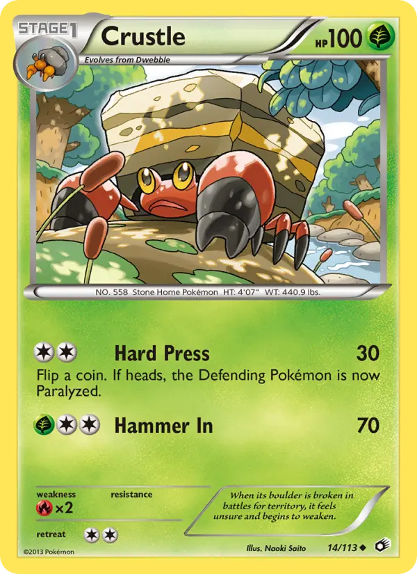 Crustle, Pokémon card