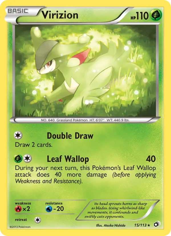 Virizion, Pokémon card