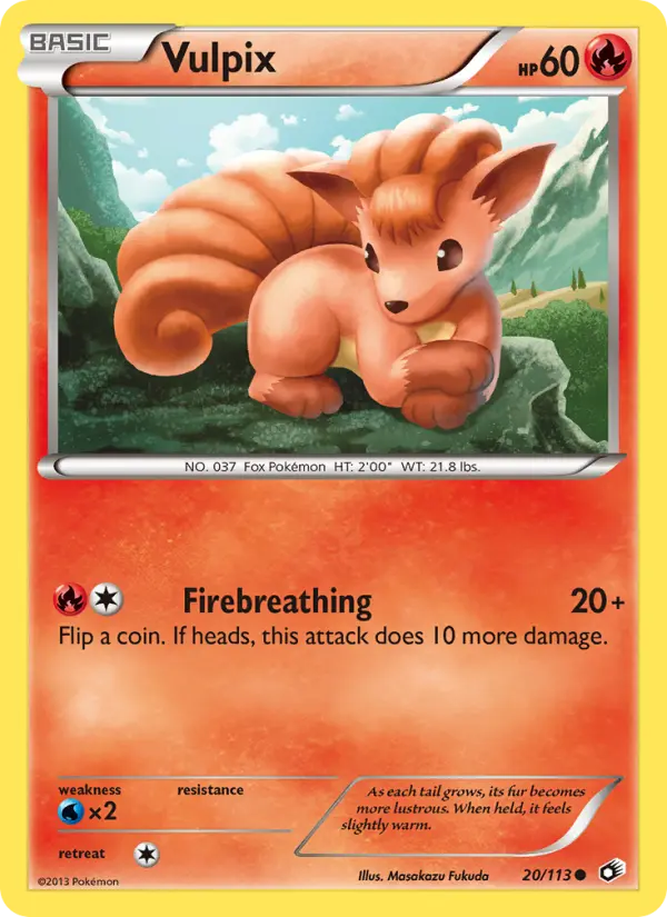 Vulpix, Pokémon card