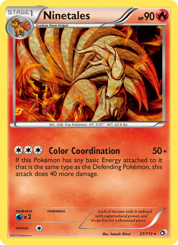 Ninetales, Pokémon card