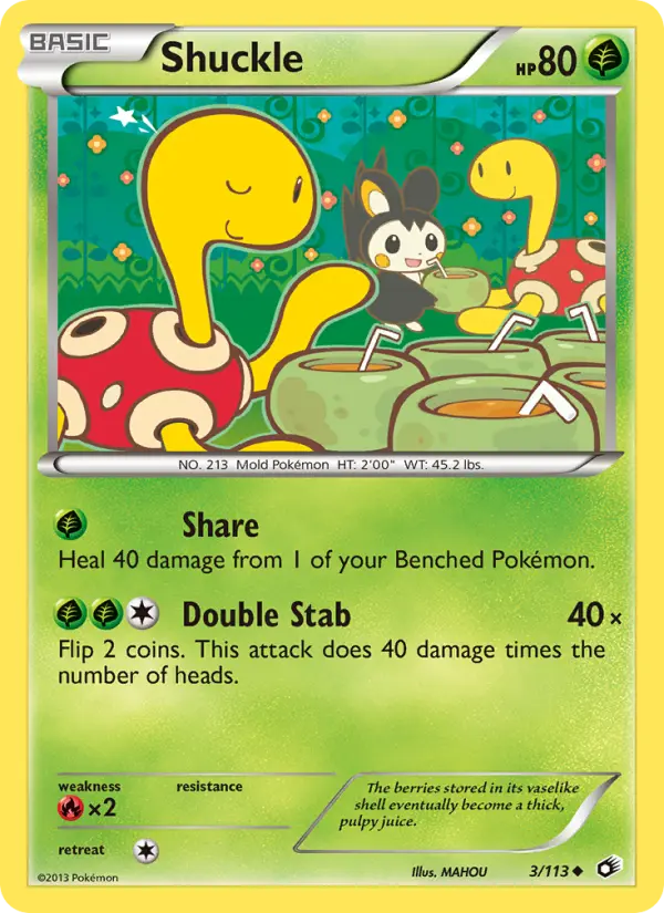 Shuckle, Pokémon card