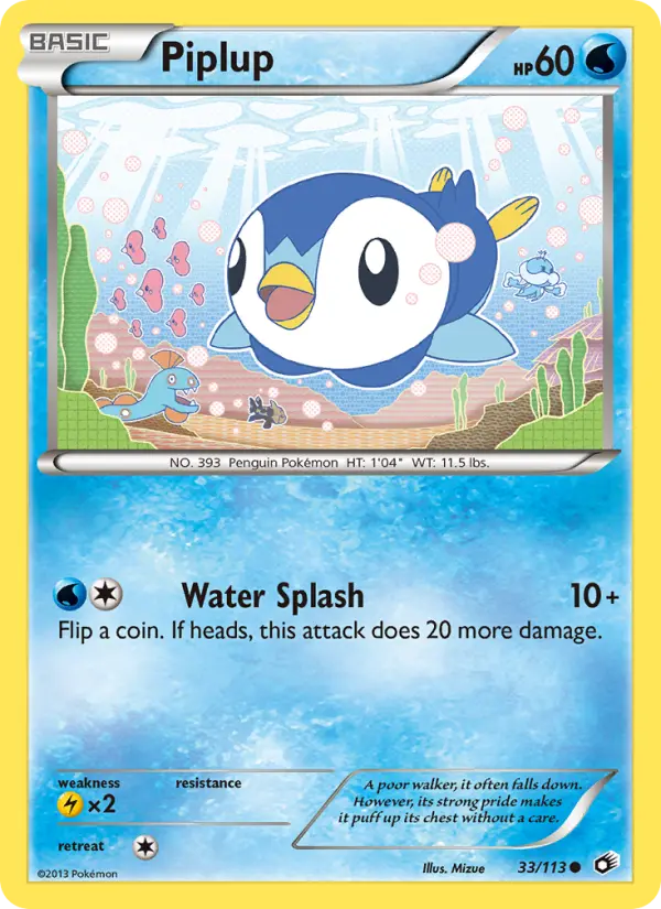 Piplup, Pokémon card