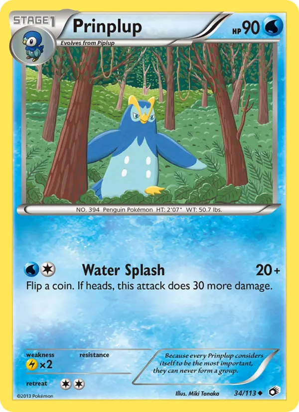 Prinplup, Pokémon card