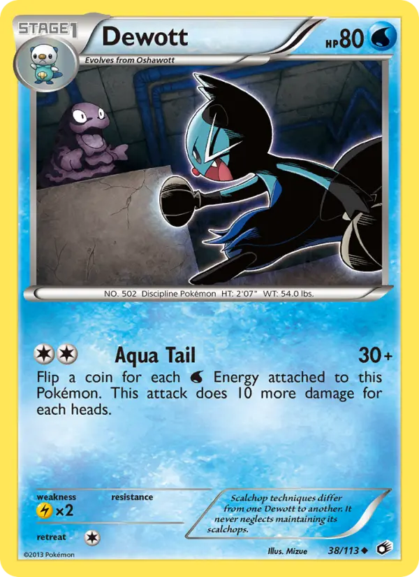 Dewott, Pokémon card