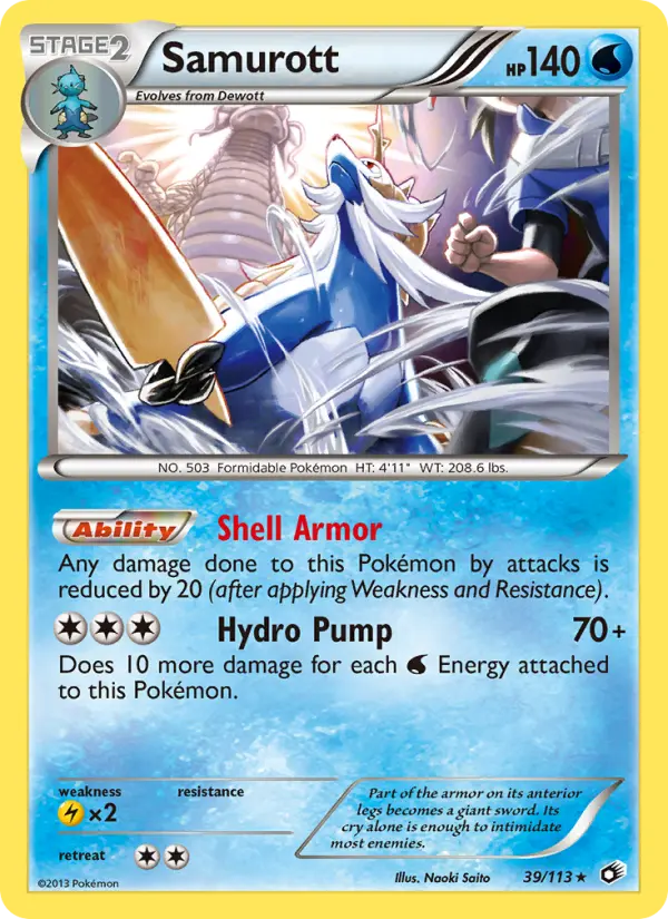 Samurott, Pokémon card