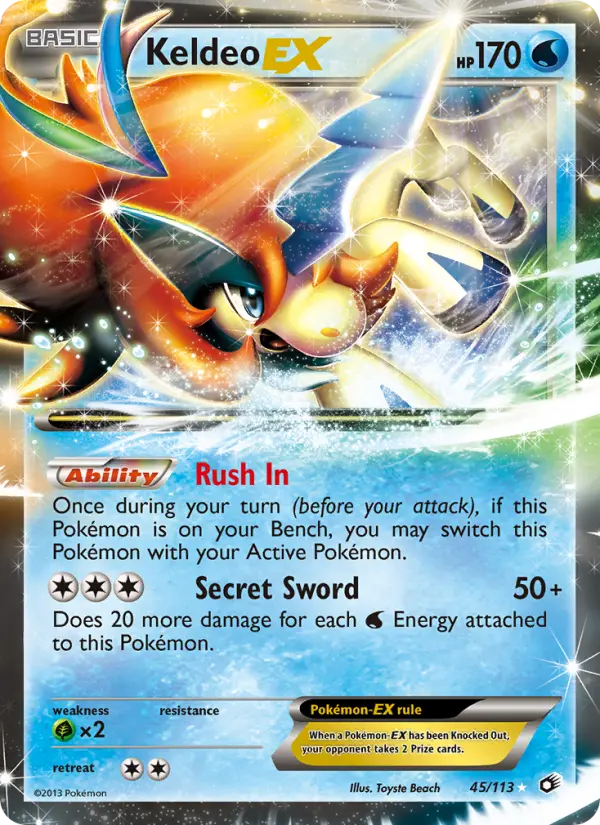 Keldeo-EX, Pokémon card