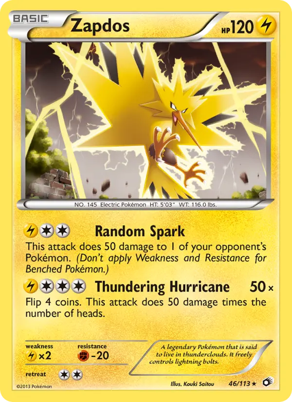 Zapdos, Pokémon card