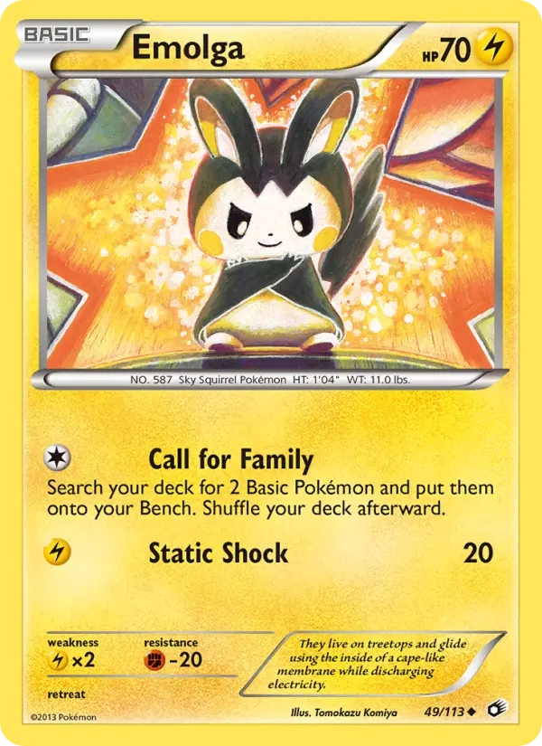 Emolga, Pokémon card