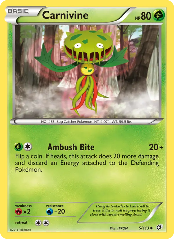 Carnivine, Pokémon card