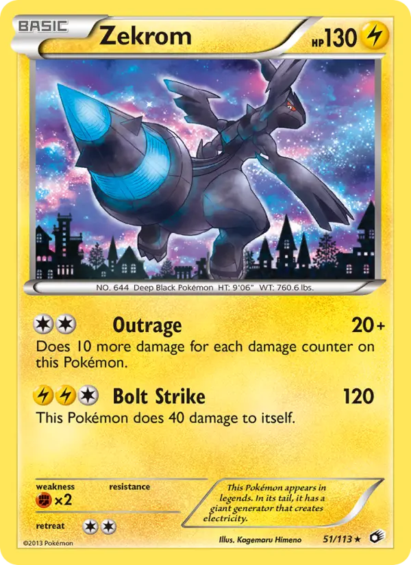 Zekrom, Pokémon card