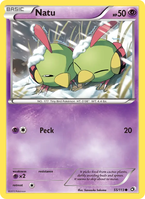 Natu, Pokémon card