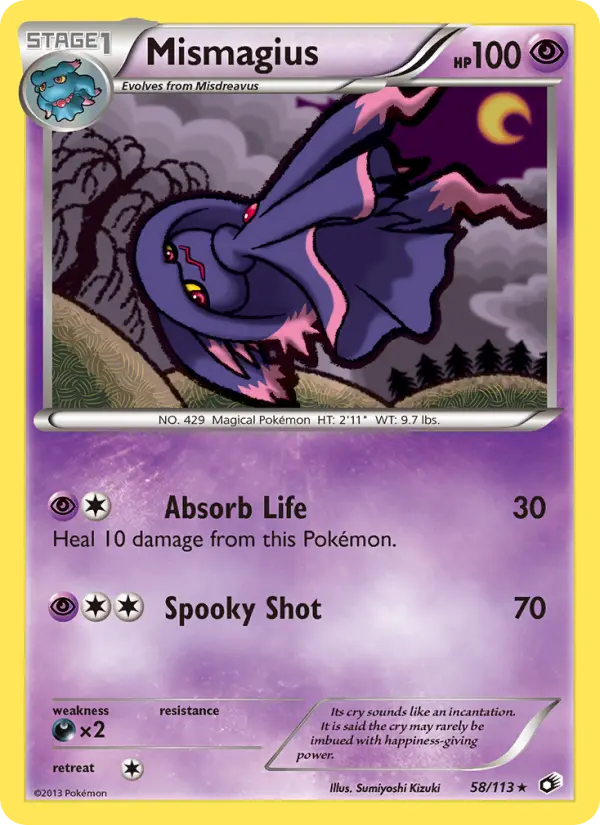 Mismagius, Pokémon card