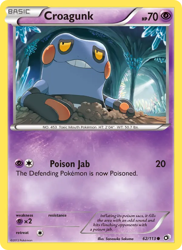 Croagunk, Pokémon card