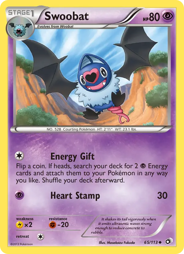 Swoobat, Pokémon card