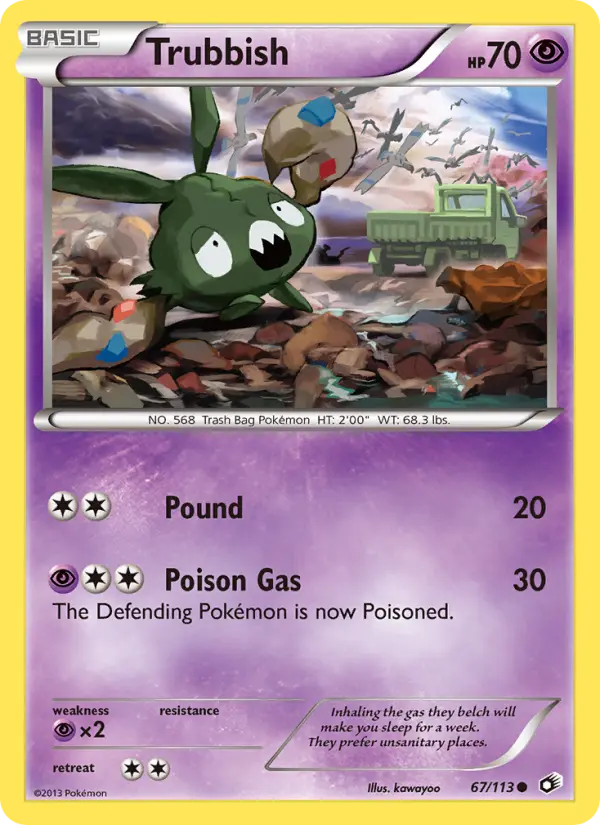 Trubbish, Pokémon card