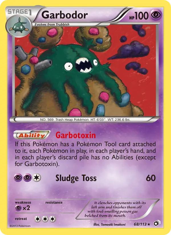 Garbodor, Pokémon card