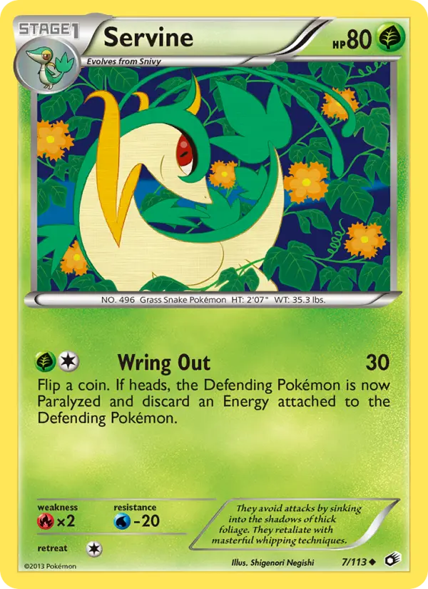 Servine, Pokémon card