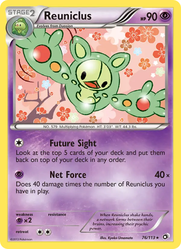 Reuniclus, Pokémon card