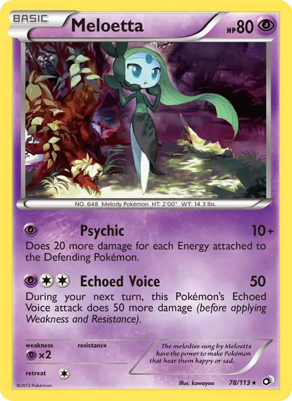 Meloetta, Pokémon card