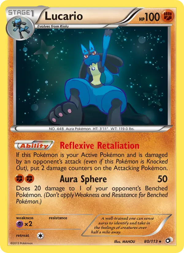 Lucario, Pokémon card