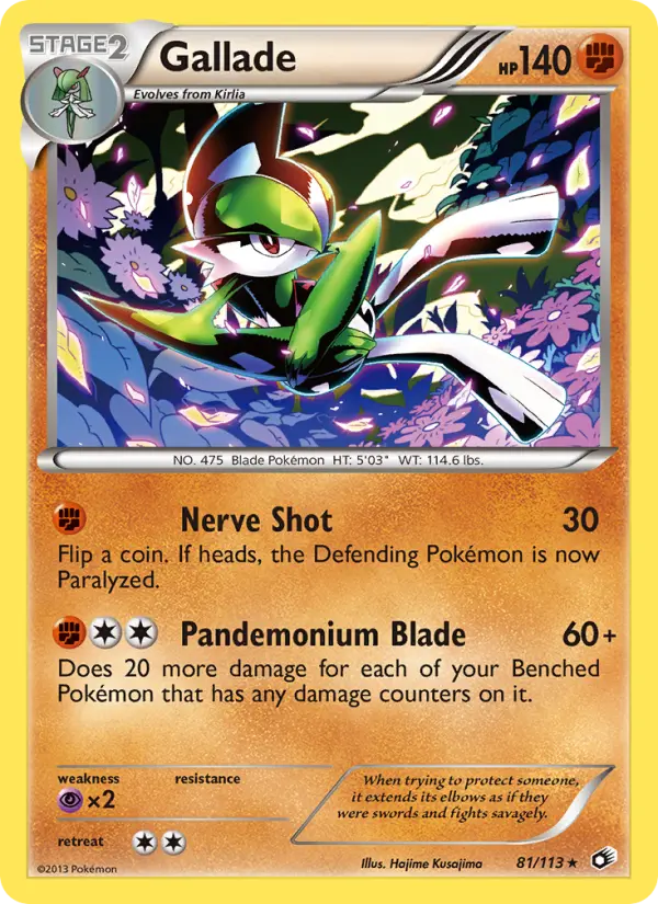 Gallade, Pokémon card